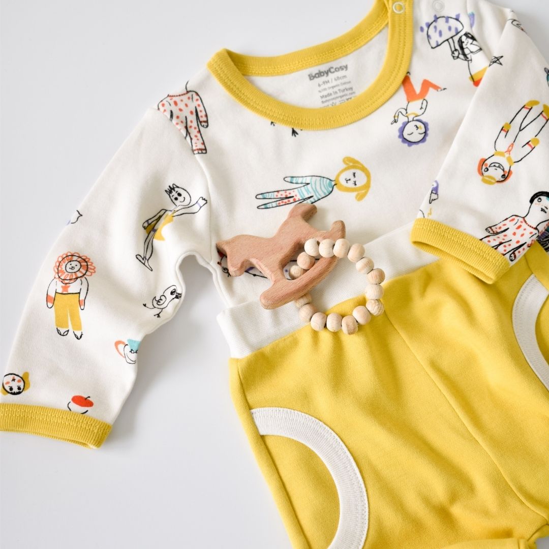 WORLD BABIES Set Pantalone e Maglietta in 100% cotone organico