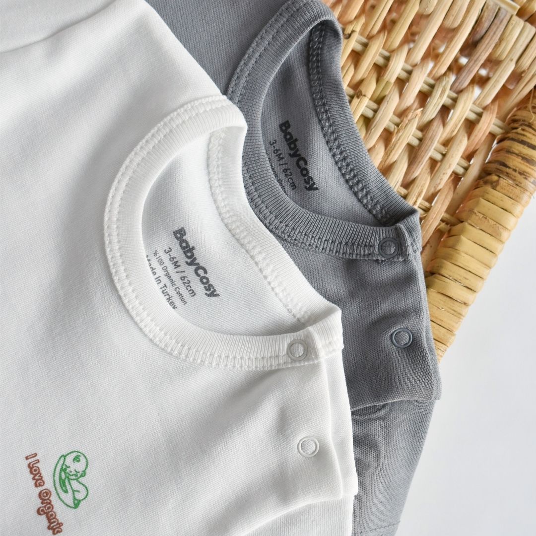 I Love Organic - Confezione da 2 T-shirt in 100% cotone organico