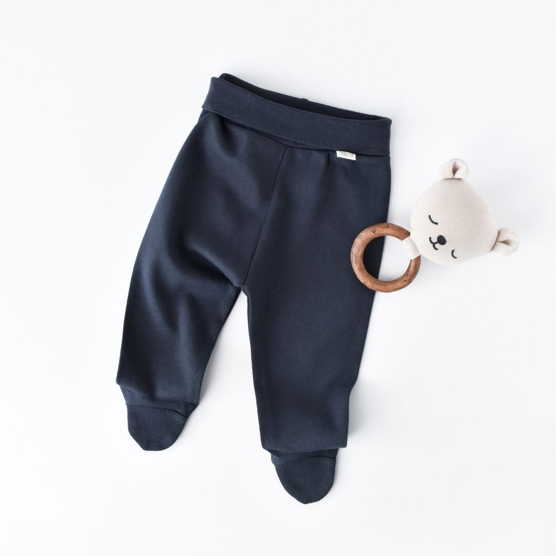 BASIC Trousers with feet in 100% organic cotton