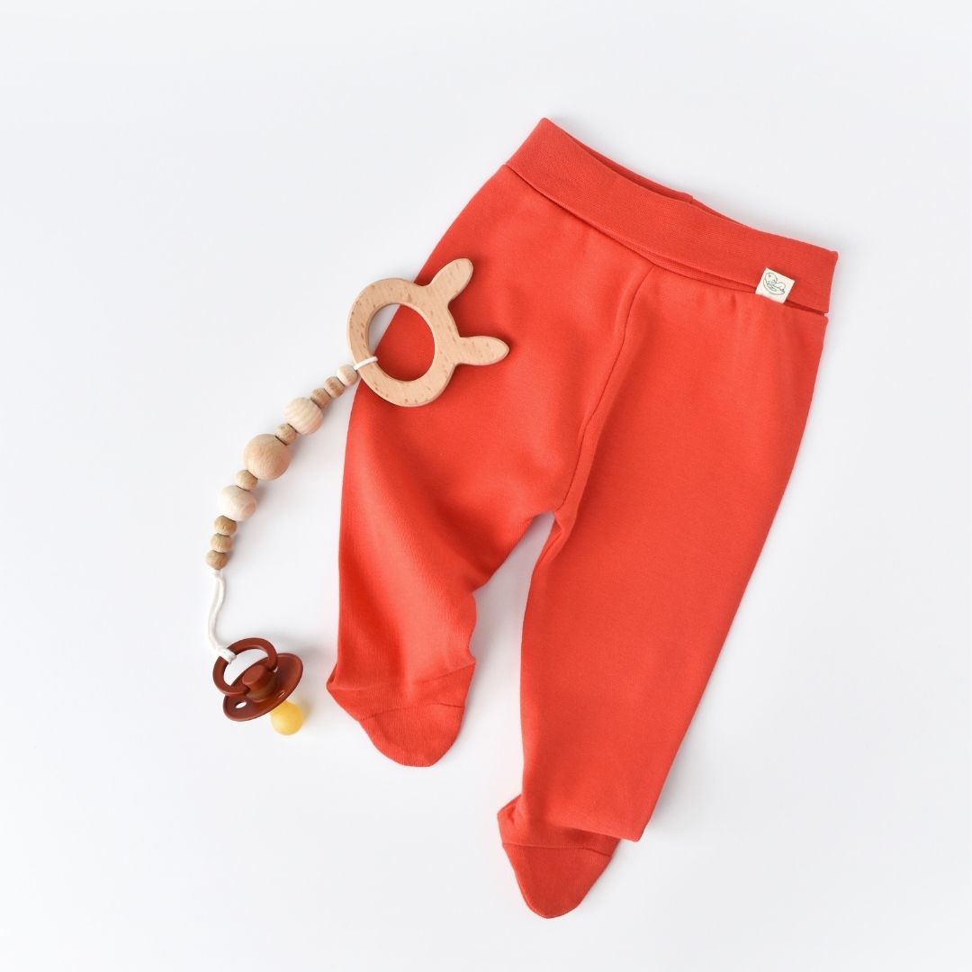 BASIC Trousers with feet in 100% organic cotton