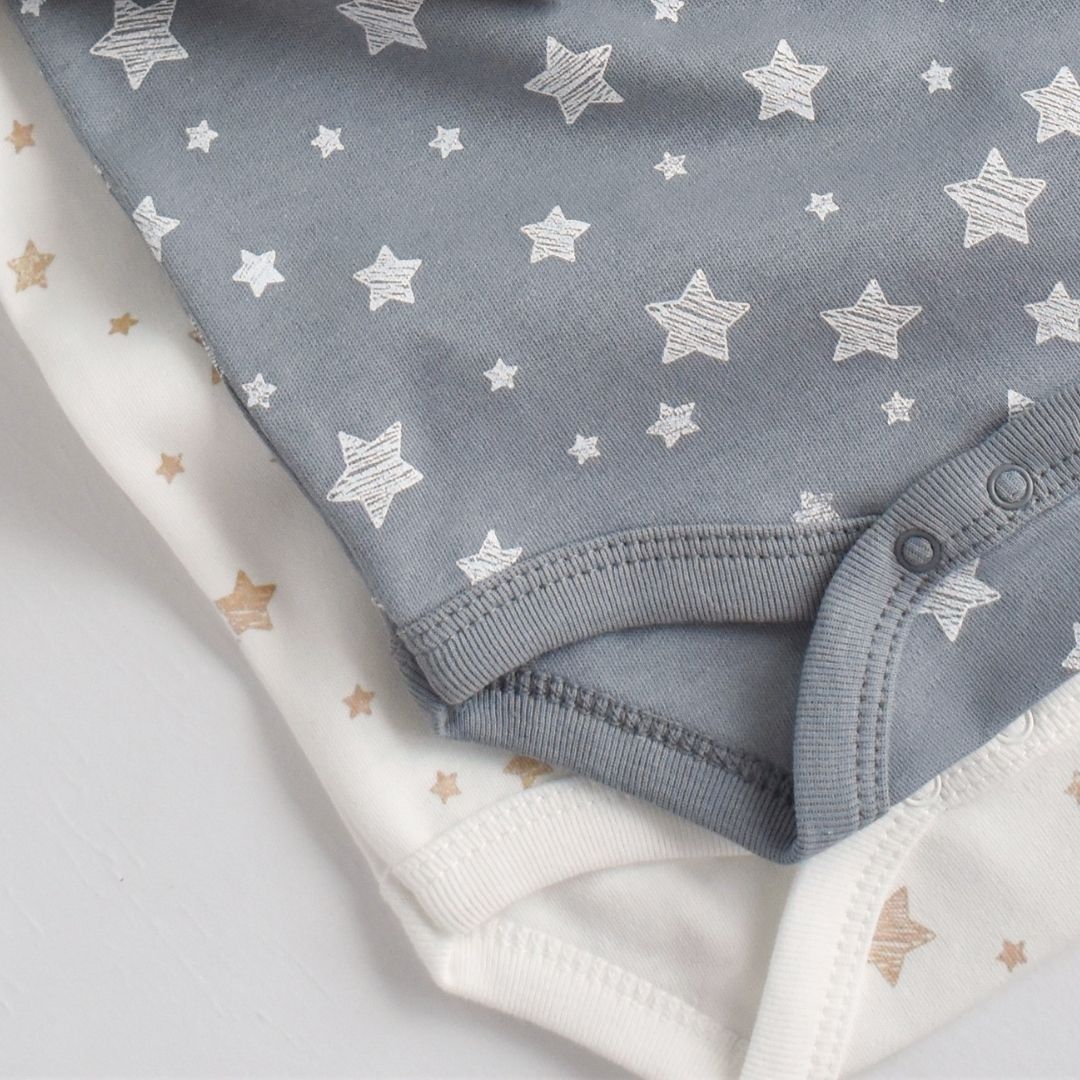 STAR Lot de 2 bodies manches longues 100% coton bio