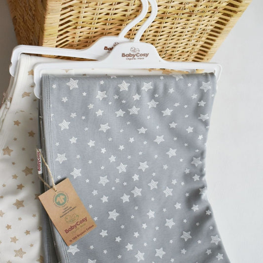 STAR SET da 2 coperte per neonato in 100% cotone organico