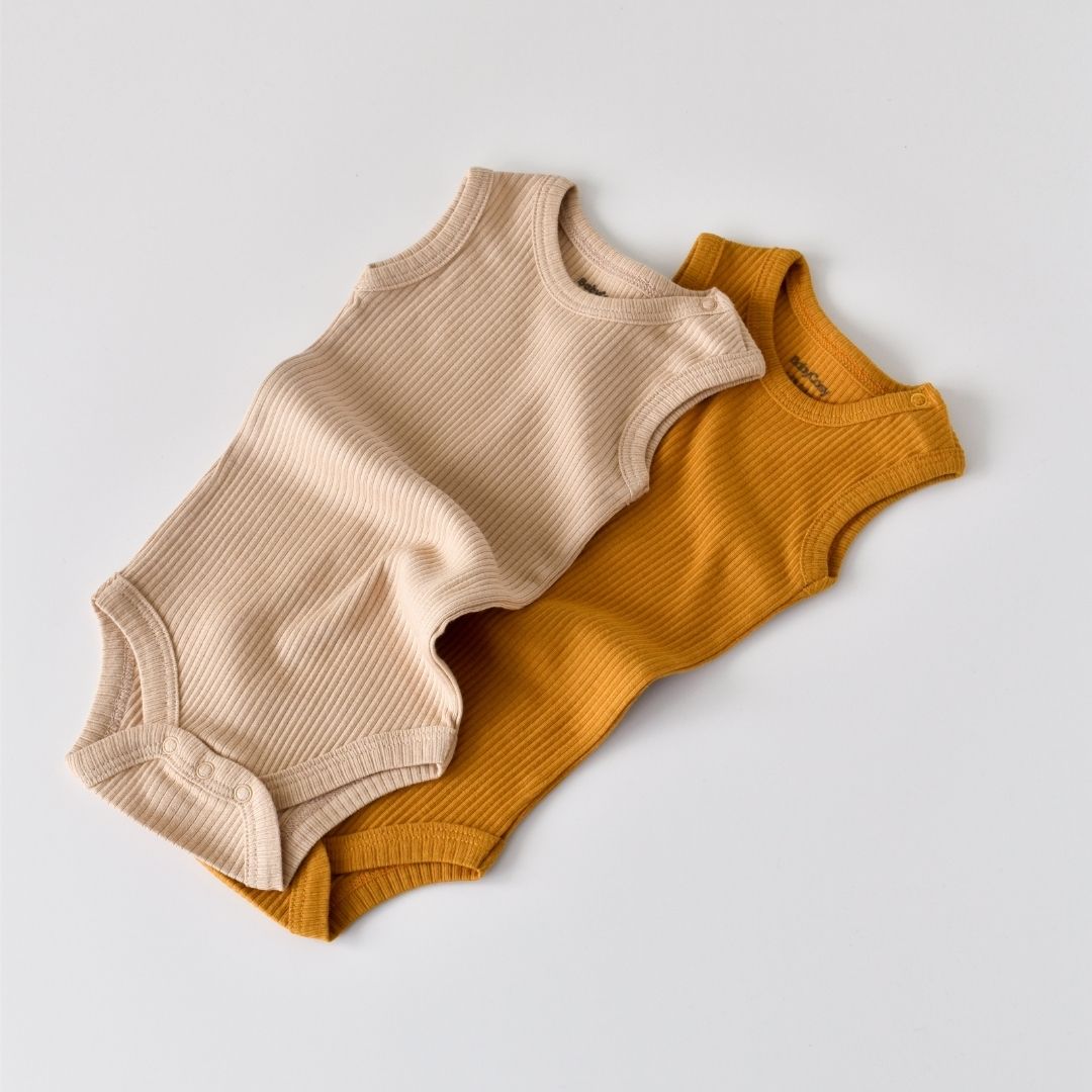 MODAL Pack of 2 sleeveless bodysuit