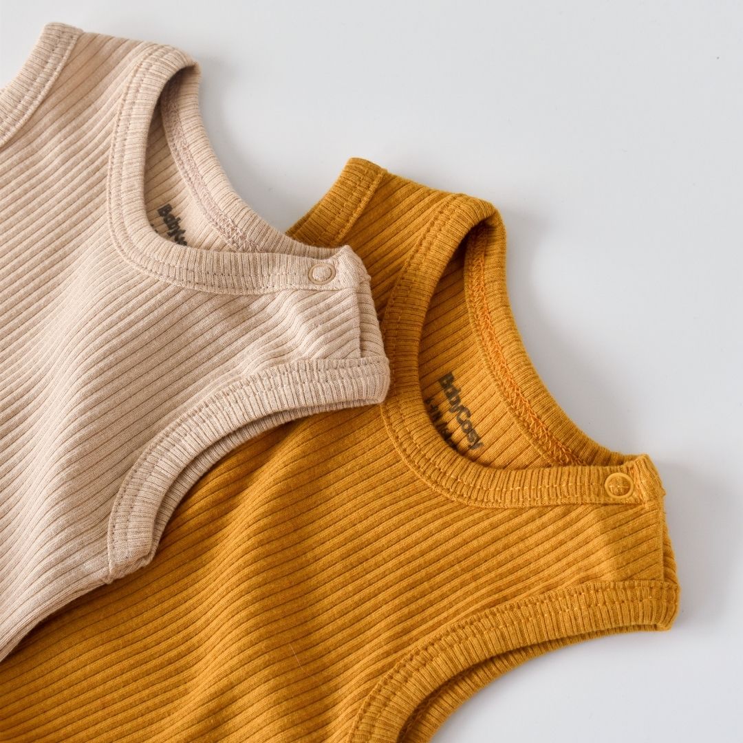 MODAL Pack of 2 sleeveless bodysuit