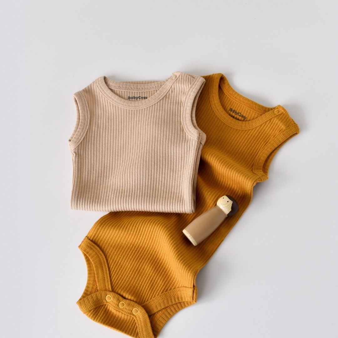 MODAL Pack of 2 sleeveless bodysuit