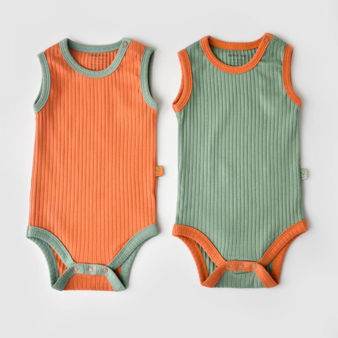 RETRO 2-pack sleeveless bodysuit