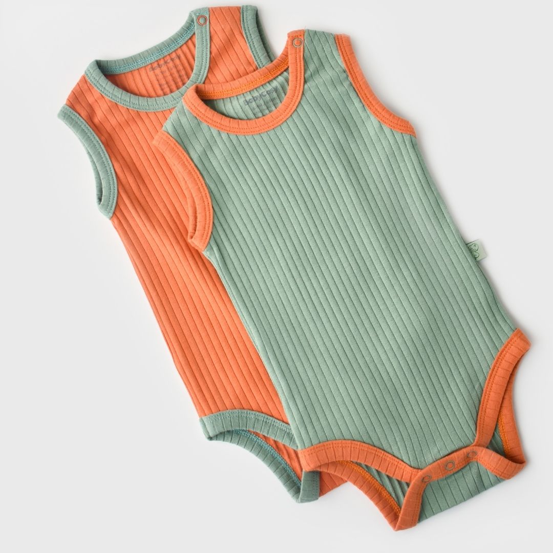 RETRO 2-pack sleeveless bodysuit