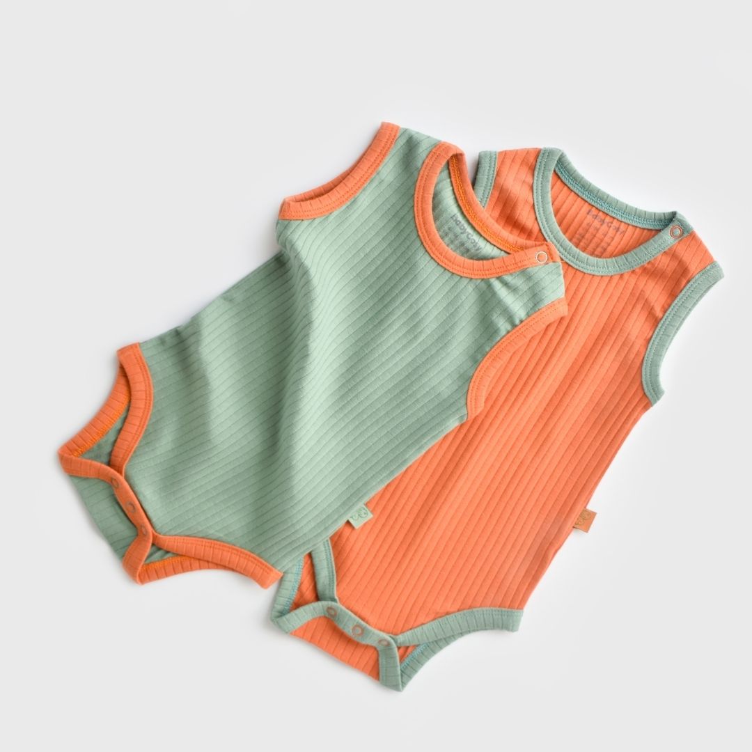 RETRO 2-pack sleeveless bodysuit